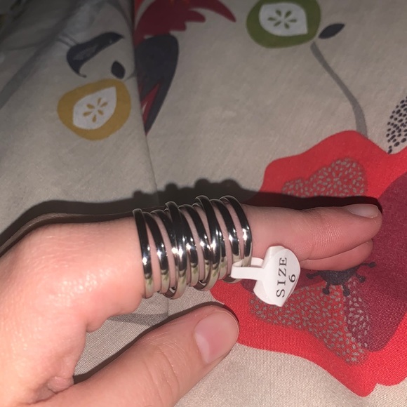 Stainless Steel Layered Wrap Ring - Picture 2 of 6